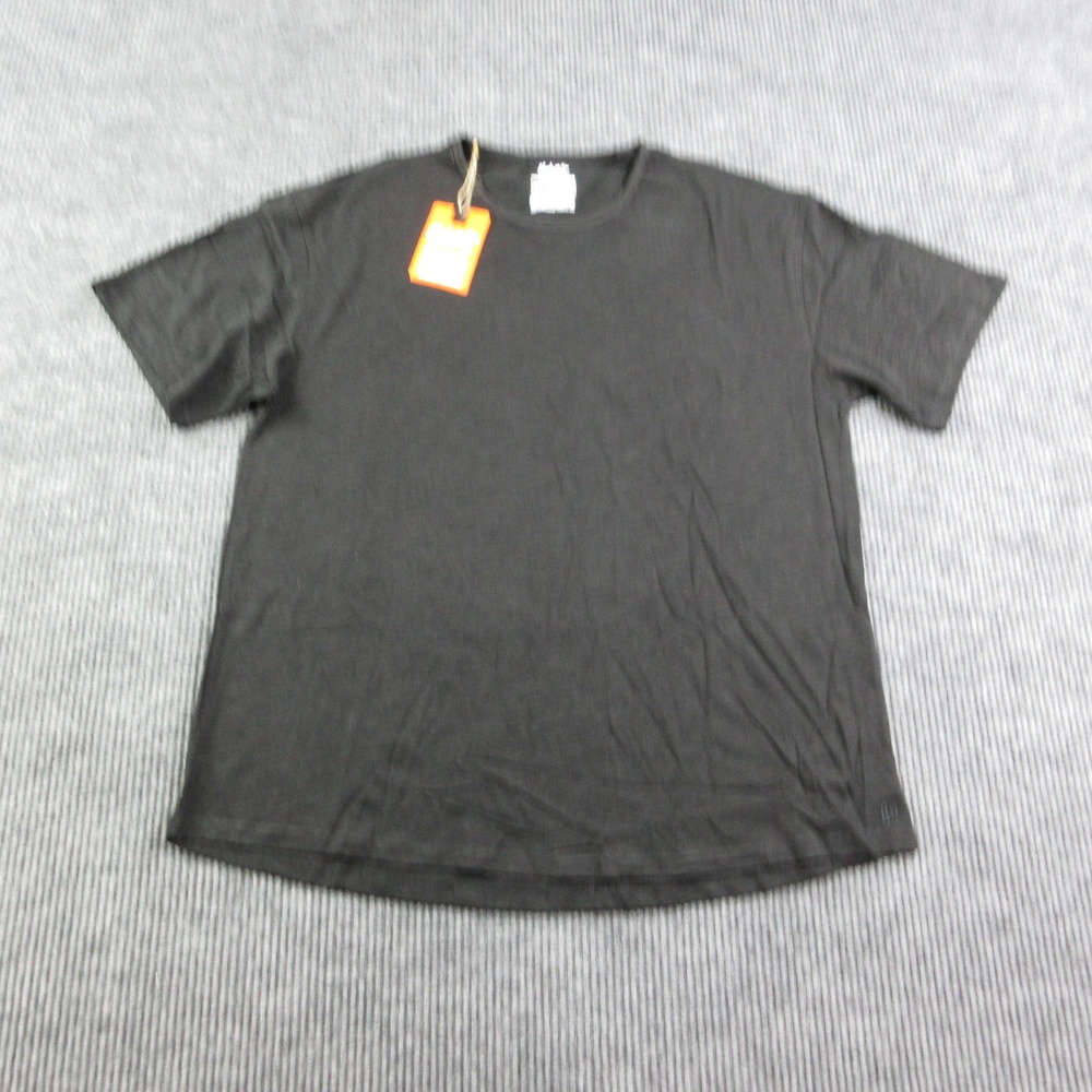UndrDog Hemp Shirt Mens 2XL Black Crew Neck Hemp Bamboo Cotton Tagless Logo NWT
